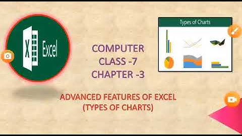 Computer |class 7 |chapter 3 advance feature of Excel| types of charts