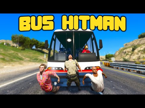 BUS HITMAN SMASHES PEOPLE IN GTA 5 RP