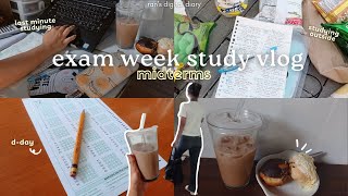 exam week study vlog : midterms szn — stu(dying) for exams, picnic studying, cramming for 2 exams