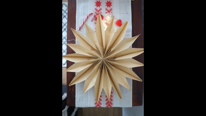 Learn how to make big paper stars from lunch bags! ⋆ Made With Lev