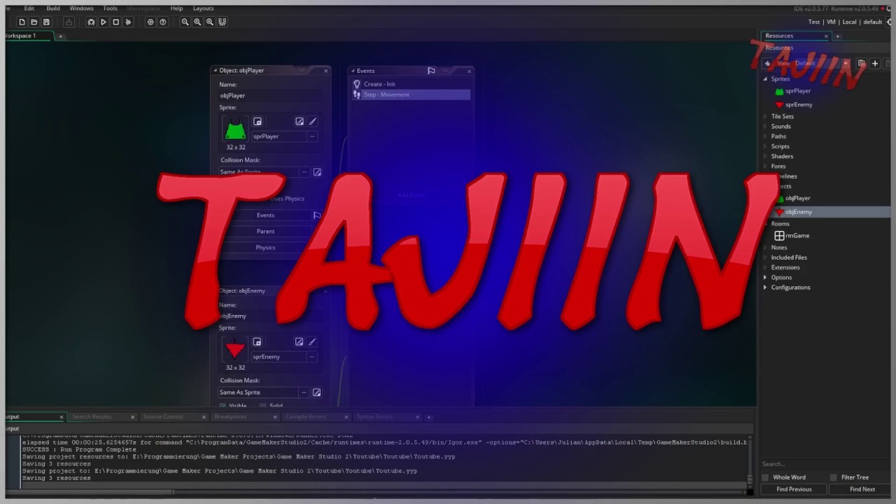 GameMaker Studio 2 Tutorial - #4 Ein Laser für unser Raumschiff - YouTube