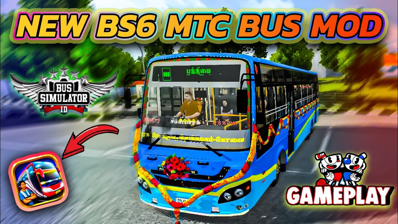 New Tnstc Blue Bus Mod | Bus Simulator Indonesia | Tnstc Blue Bus Gameplay 