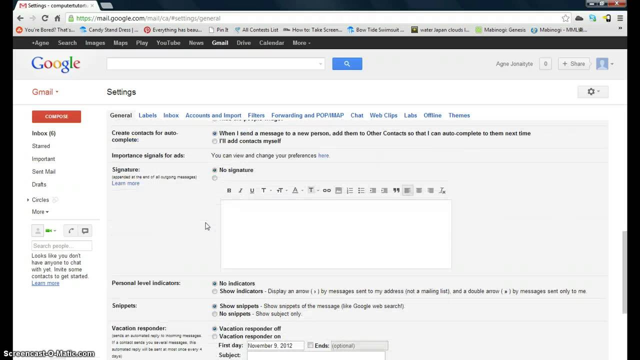 gmail autoanswer