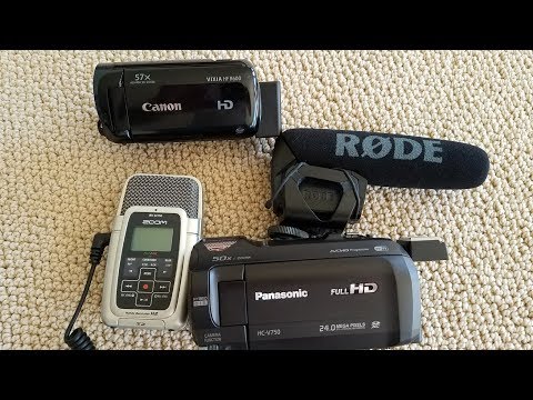 Panasonic HC-V750 Camcorder audio test Rode Mic Zoom H2