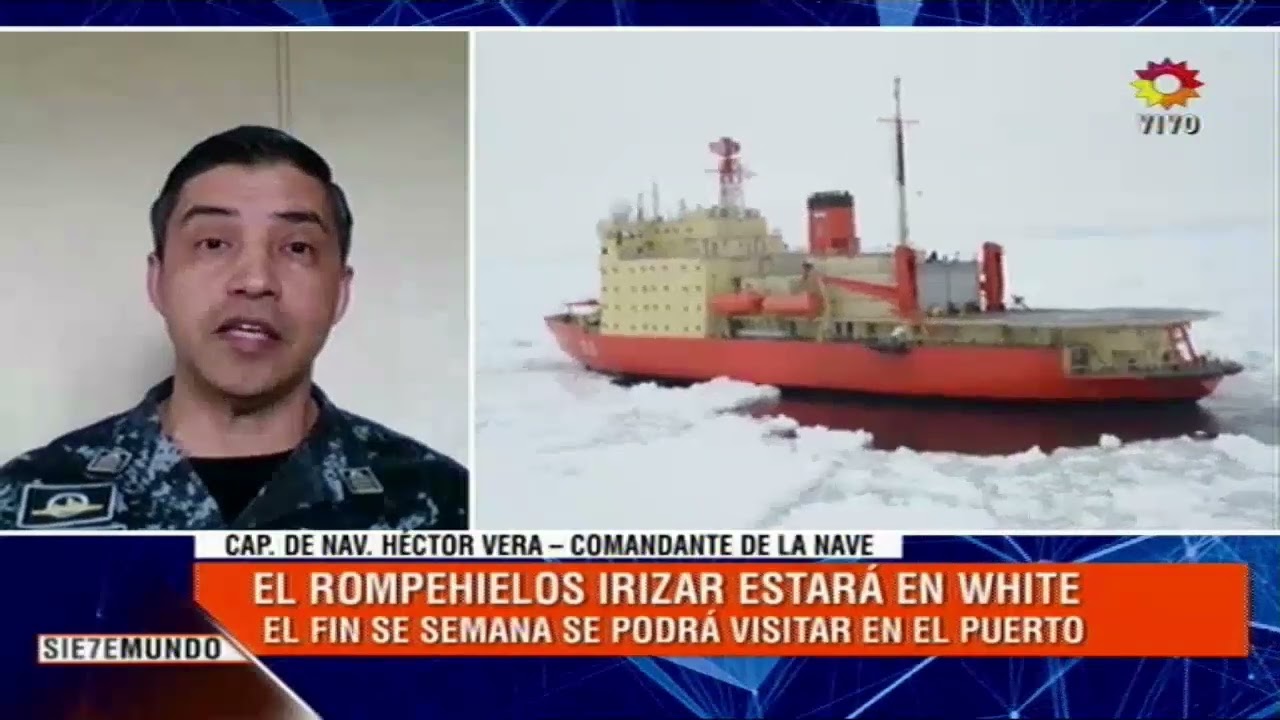 El rompehielos almirante Irizar estará en el Puerto de White