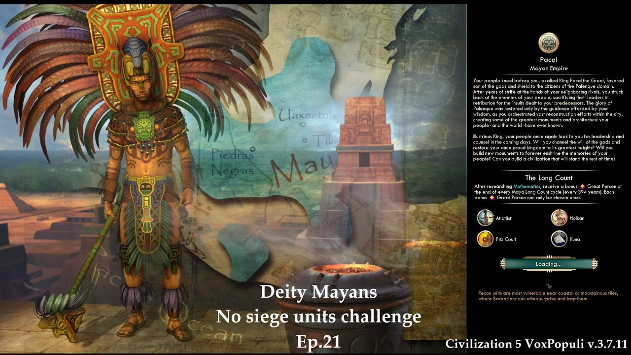 Civ 5 Vox Populi: Deity Mayans - No siege units challenge: Ep.21