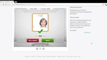 Lumosity - Face Memory Workout - 9290 Score - Brain Games 2017