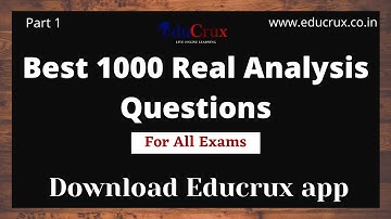 Real Analysis Best 1000 Questions|CSIR NET Mathematics|GateMathematics|IITJAMMaths|M.Sc. Entrances