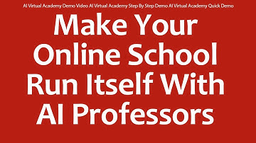 AI Virtual Academy Demo Video AI Virtual Academy Step By Step Demo AI Virtual Academy Quick Demo