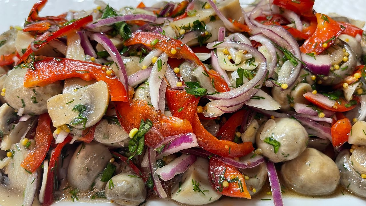 Закуска Которая Никого Не Оставит Равнодушной! Грибной Салат! (Рецепт)