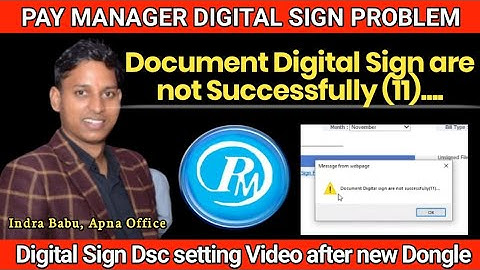 Document Digital Sign are not successfully (11) error on pay manager।। Pay manager Digital sign ।।