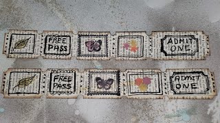 Junk Journal ~ Using Up Book Pages  Ep 19~ Easy Handmade Tickets! Fun Tutorial! The Paper Outpost!