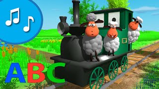 ABC song with a train for children | Nursery rhyme from tinyschool