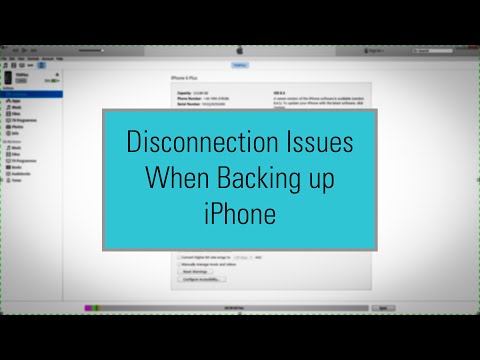iTunes - How to Fix iPhone Backup Disconnection Problem