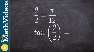 How to evaluate the half angle for the tangent function