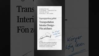Eignungsprüfung Transportation Interior Design: Aufgabe und Lösung | Mappenkurs