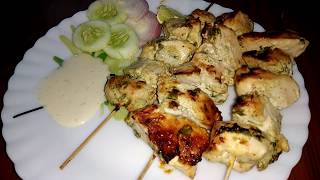 Chicken malai tikka in LG Charcole Microwave oven