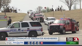 Family, friends gather for fallen Comanche Co firefighter