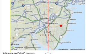Solar noon vs clock noon