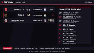 LIGA 1 EN VIVO 🔴 TODOS los marcadores | Universitario vs Juan Pablo II, Cusco FC vs Cristal y más