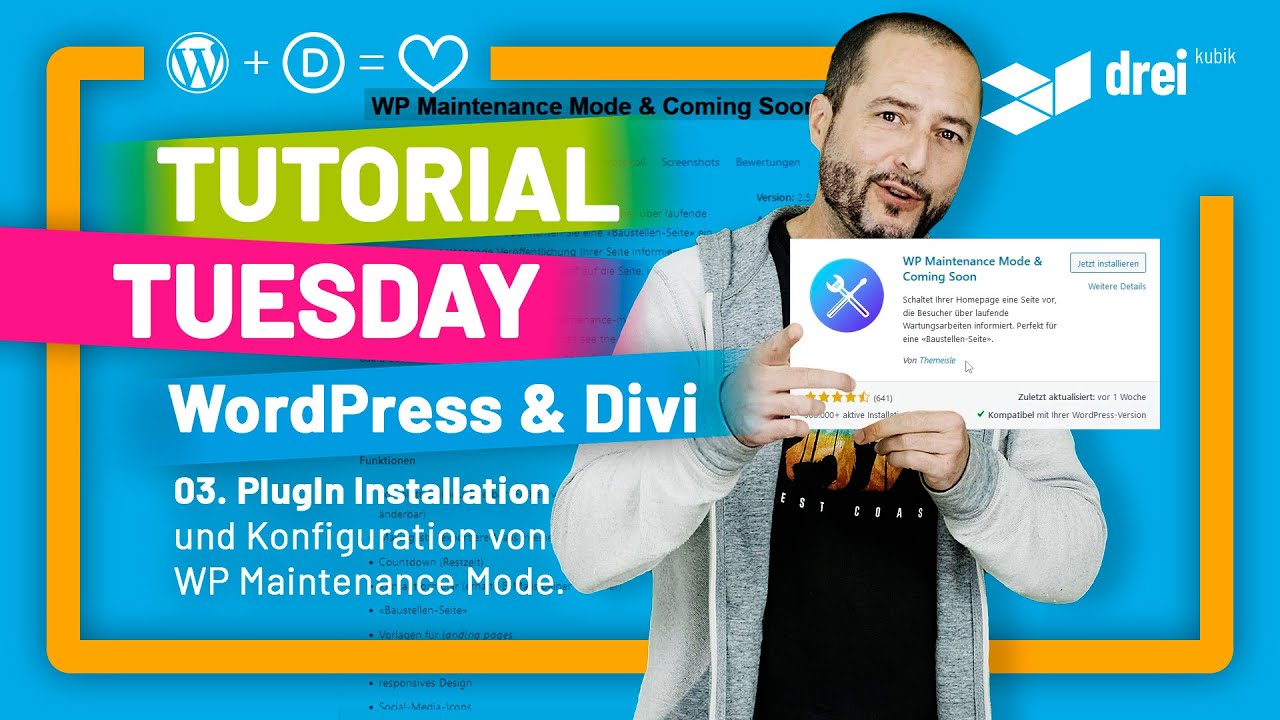 WordPress & Divi Tutorial 2022 Deutsch, 03: PlugIn Installation ...