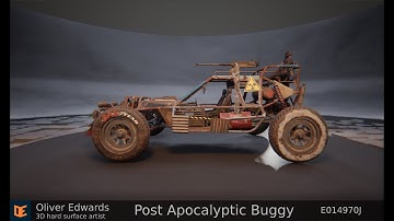 (E014970J) Post apocalyptic dune buggy/sand rail studio video