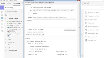 How to make a correction during a PDF accessibility check when it says, Title - failed