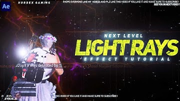 After effects CC Light Rays Tutorial 🥵 | Montage Flare Tutorial 🔥| Best Effect✨