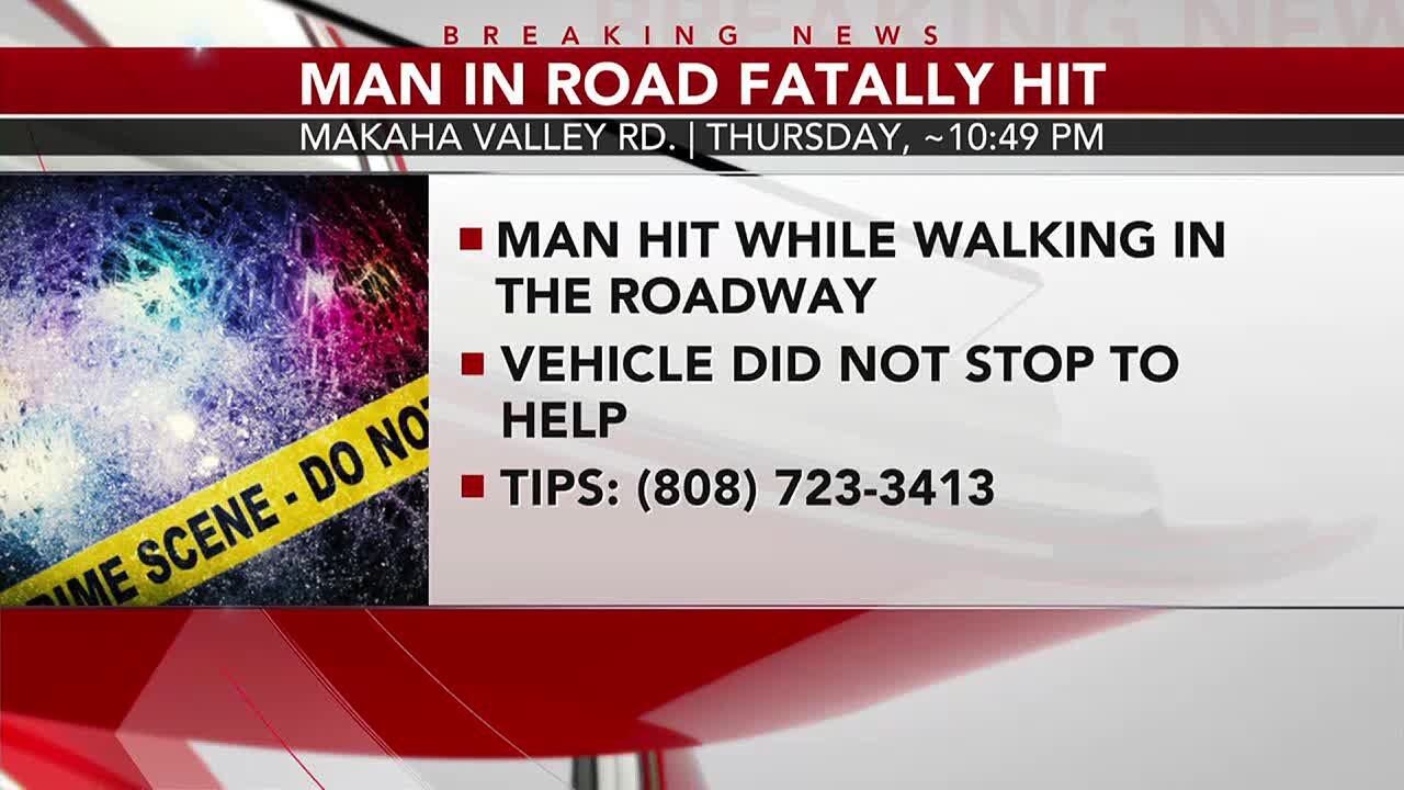 Driver sought in connection with fatal hit-and-run crash in Makaha ...