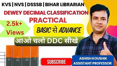 Dewey Decimal Classification 19th Edition Practical ( Class -1 )