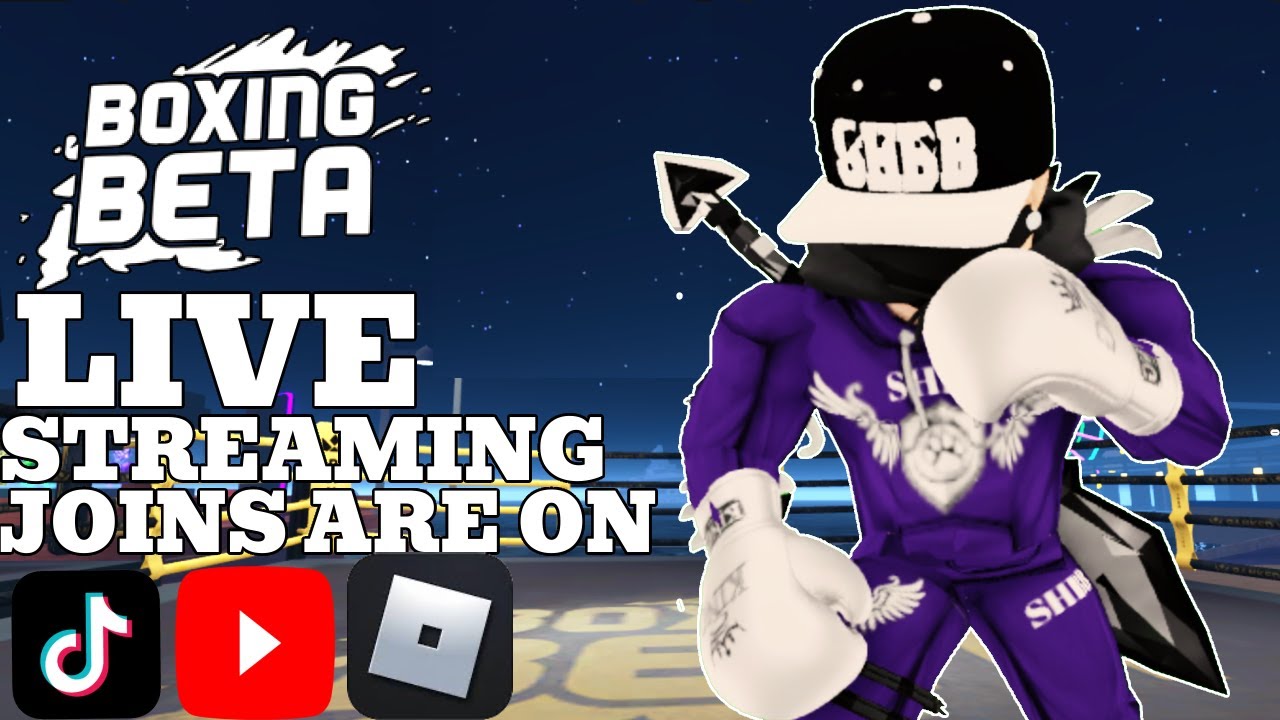 BOXING BETA LIVE STREAMING ROBLOX JOINS ARE ON TO FOLLOWERS!!!