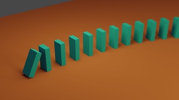 Dominoes Effect | 3D Animation | Physics Simulation | Blend Animation