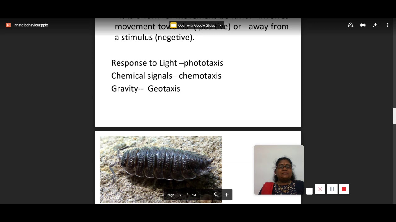 UNIT II SESSION 03 TYPES OF ANIMAL BEHAVIOR - innate, taxes and reflexes
