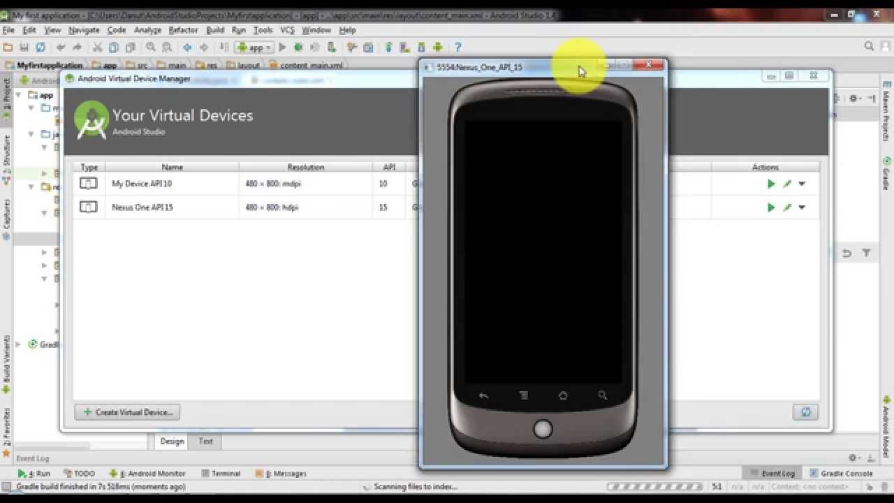 Run your app in Android Studio  with existing Emulator - YouTube