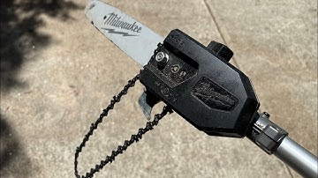 Pole saw chain popped off? It’s easy to put back.