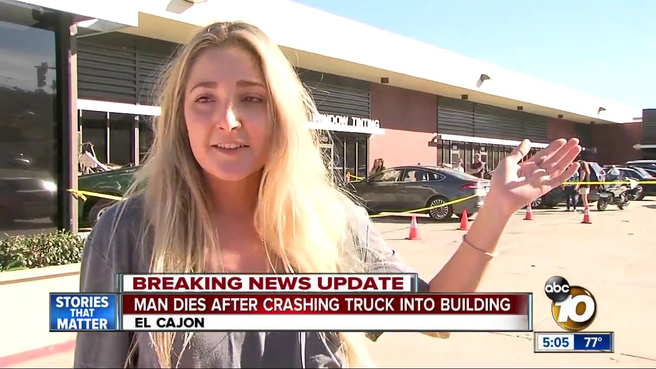 Man dies after crashing truck into building - YouTube