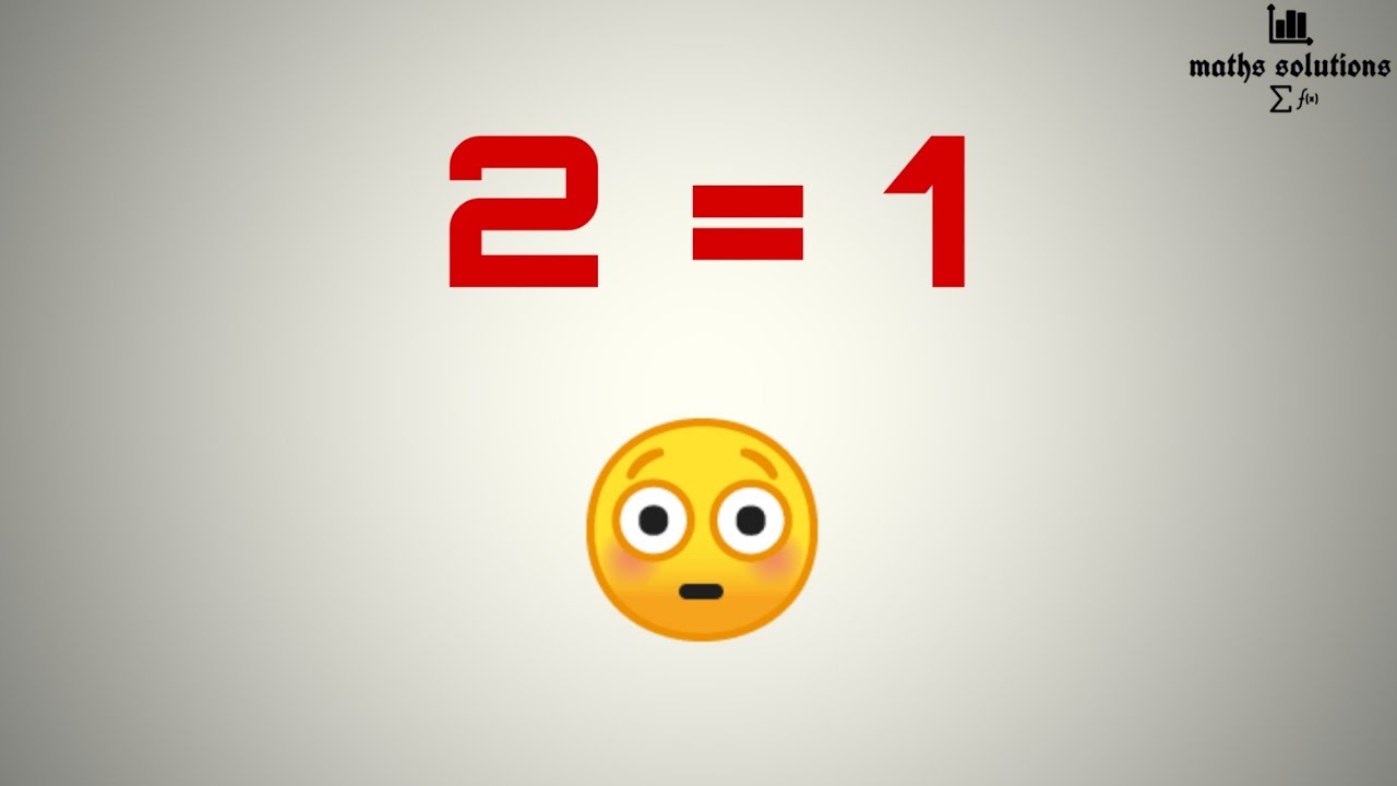 Proving 2=1 using log 2 | fake proof of 2=1 using logarithmic funtion ...