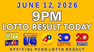 9pm Lotto Result Today June 12 2026 PCSO