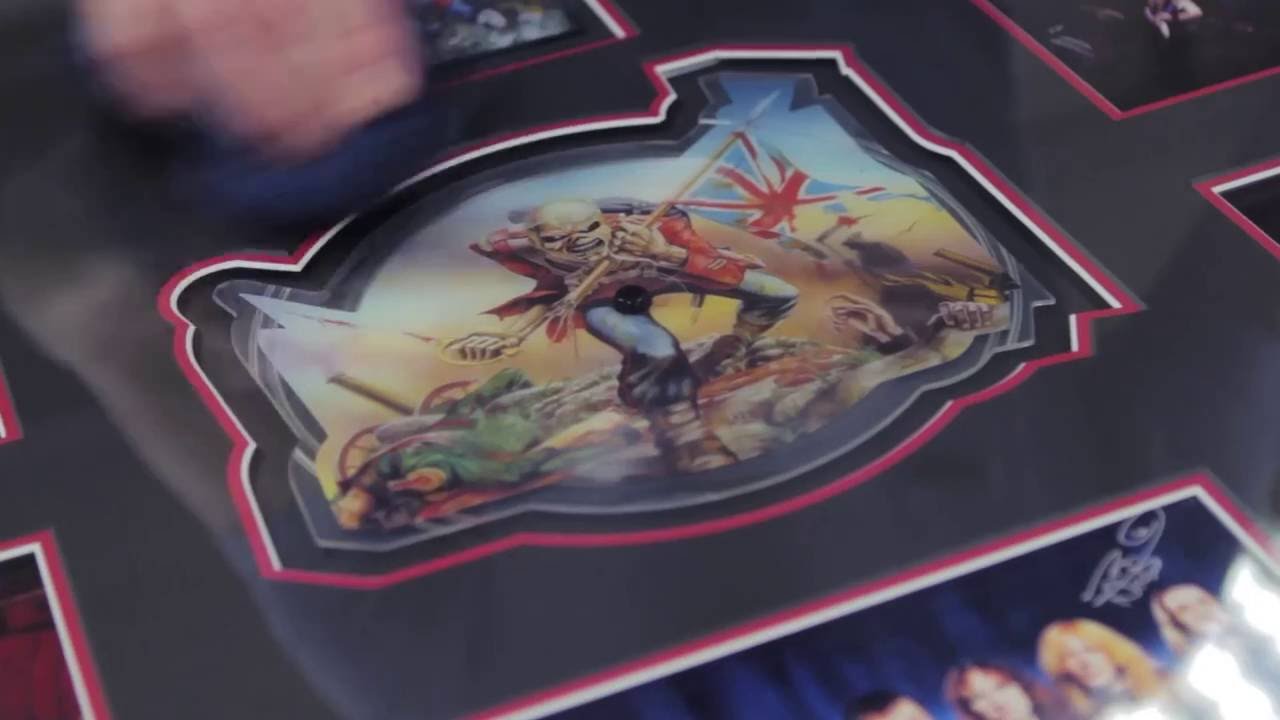 Ian Kenny Framing : Framing an Iron Maiden picture disc : Mount design :