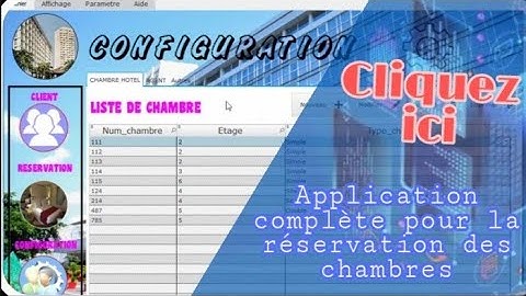 Application complete de gestion de réservation des chambres dans un hotel