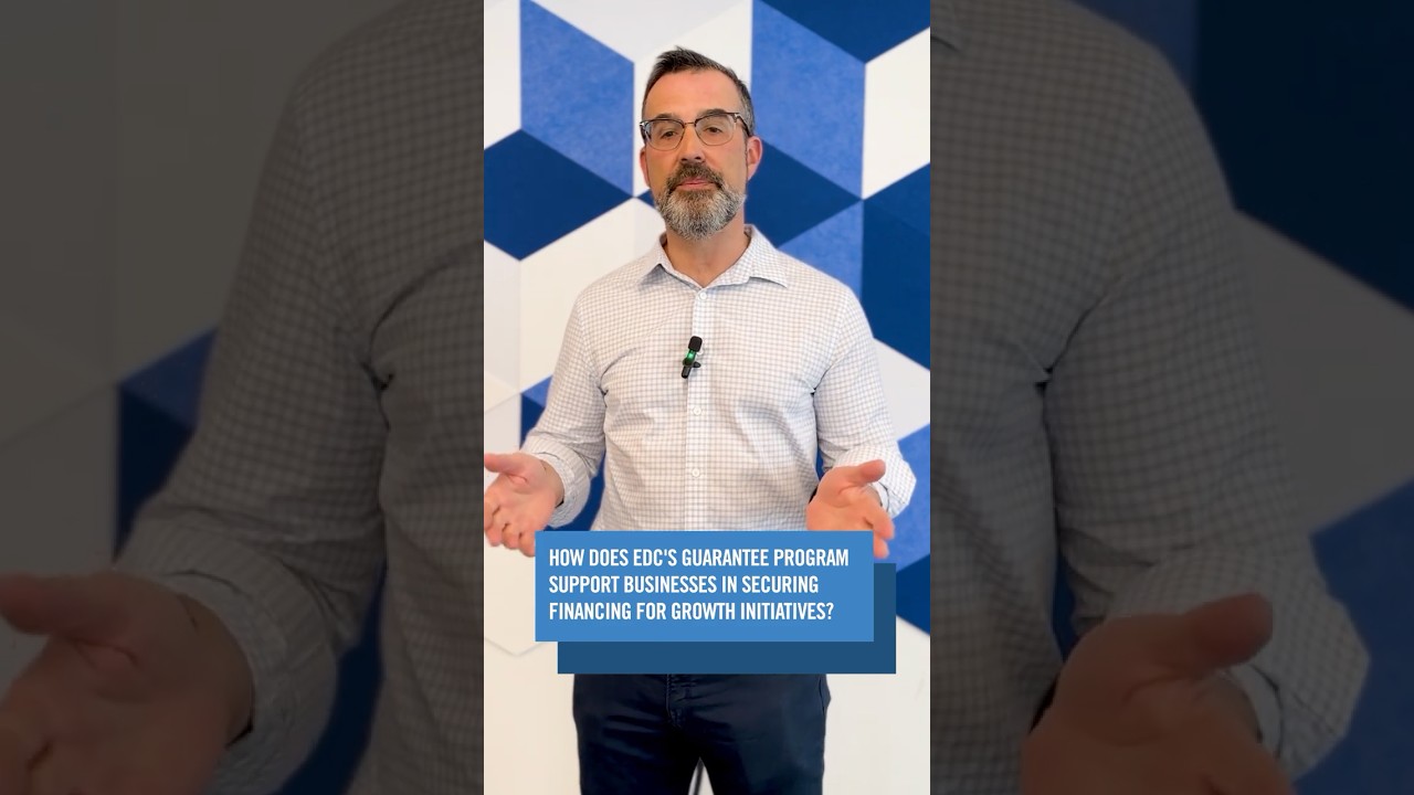 How does EDC's guarantee program support businesses in financing for various growth initiatives?