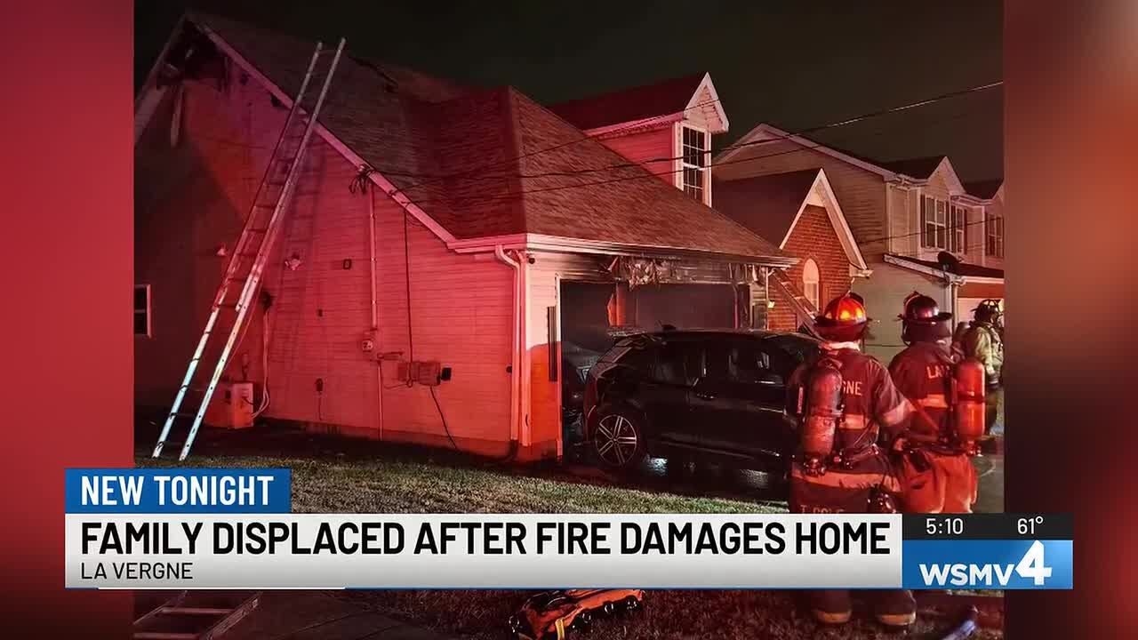 Family displaced after house fire in La Vergne - YouTube