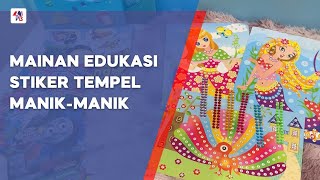 Mainan Anak Stiker Tempel Manik Manik Diamond Karakter Lucu