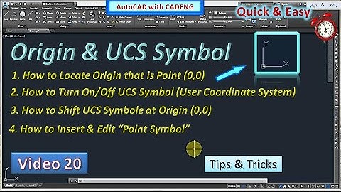 How to Locate Origin & Manage UCS Icon | Learn in 7 Min | Tips & Tricks, AutoCAD CADENG  #AutoCAD