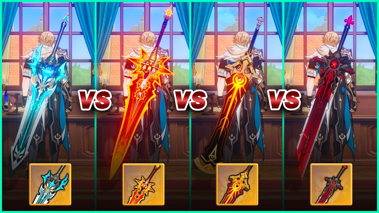 Varka 5★ Weapon Comparison (Signature vs Beacon vs WGS vs Thousand Suns) | Genshin Impact