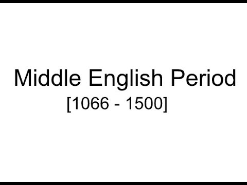 middle english time period