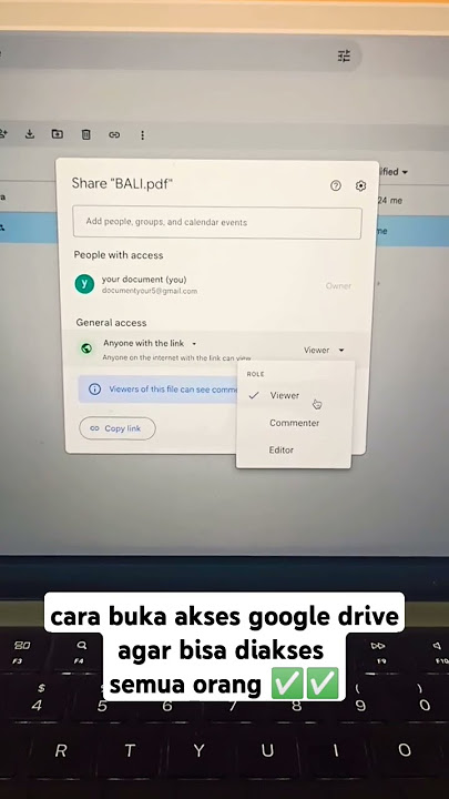 cara buka akses google drive agar bisa diakses semua orang ✅✅✅ #tutorial #googledrive #google
