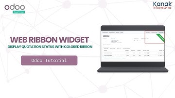 Web Ribbon Widget Demo | Display Quotation Status with Colored Ribbon in Odoo