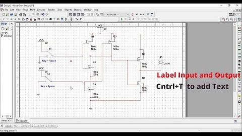 AND gate Using CMOS || MULTISIM || Simulate Electronics