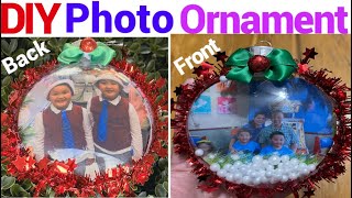 DIY: How To Make Christmas Photo Ornament - Easy Ornament Crafts! 🎄 CHRISTMAS DIY | Dollar Tree DIY